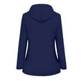 thumbnail image 3 of HTNBO Hooded Solid Color Rain Coats for Women Outdoor Windproof Plus Size Rain Jackets, 3 of 3