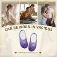 thumbnail image 7 of Lsque Snowfall Sky White Purple Pattern Womens Comfort Cotton on Scuff With Memory Foam and Anti-skid Sole Slipper-39/40, 7 of 7