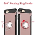 thumbnail image 2 of For iPhone SE 2022 iPhone 8 iPhone 7 Case SOATUTO Hybrid Protective Case Drop-Protection Ring Holder Hard PC Shell & Soft Silicone Inner Case Stand for iPhone SE 2022 2020 iPhone 8 7 4.7" - Rose Gold, 2 of 6