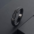 thumbnail image 3 of Personalised Inifity Locket Men's Leather Bracelet Memorial Cremation Jewelry for Ashes Holder Urn Bracelets, 3 of 7