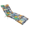 thumbnail image 3 of Topchances Outdoor Chaise Lounge Chair Cushion 70.87"L x 19.69"W Water Resistant Chaise Cushion with Ties for Outdoor Furniture, Pool Lounge Chair Cushions, Autumn, 3 of 10