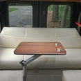 thumbnail image 1 of RV Table Top Replacement, 31.49x15.74in Rectangular Pontoon Boat Table Top with Stainless Steel Cup Holder, Sturdy Solid Wood Large Top for RV, Yacht, , Marine, 1 of 7
