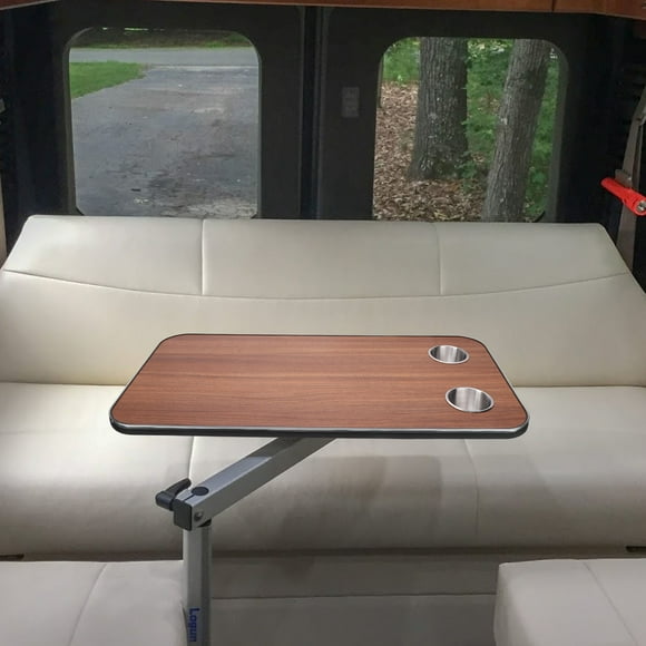 RV Desktop Table Top, Solid Wood for Boat Yacht Office, 800x400mm, 2 Cup Holders, Smooth Finish, Metal Sealing, Easy Installation, for RVs, Boats, Decks, Furniture, Dining
