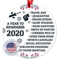 thumbnail image 7 of Soul Décor 2020 Christmas Ornament, (3 Pack) Large 3.75" Round Metal Ornament, Velvet Pouch Included, 7 of 7