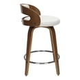thumbnail image 5 of OFM 161 Collection Mid-Century Modern Low-Back Stool, Beige/Walnut, 5 of 10