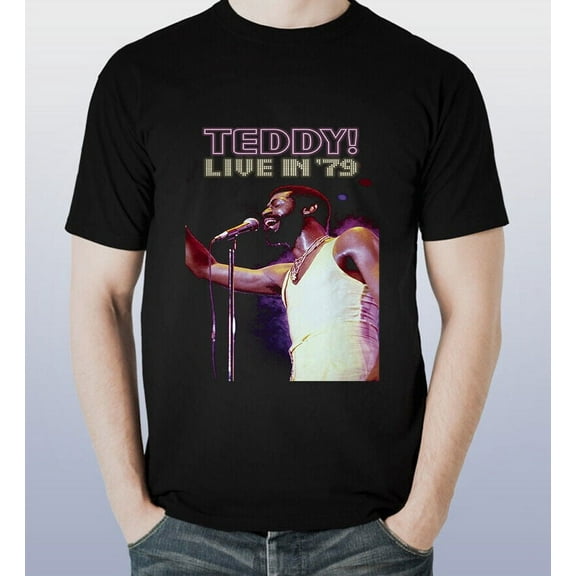 Teddy Pendergrass Vintage Slevee Black T-Shirt