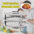 thumbnail image 2 of CAROOTU Round Stainless Steel Steamer Rack Canning Racks with Removable Legs for Kitchen Cooking, 2 of 6