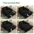 thumbnail image 6 of Marrber 52" 3-in-1 Convertible Sofa Bed Sleeper Loveseat, Plush Corduroy with Reclining Backrest & Cup Holders for Small Space, 6 of 9