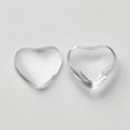 thumbnail image 2 of 200 pc Transparent Glass Cabochons Heart Clear 10x10mm 3.5mm(Range: 3~4mm) thick, 2 of 2