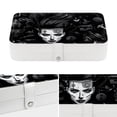 thumbnail image 4 of Punk Elegant PU Leather Jewelry Organizer Box with Removable Compartment, Portable Earring Organizer and Bracelet Holder, 4 of 6