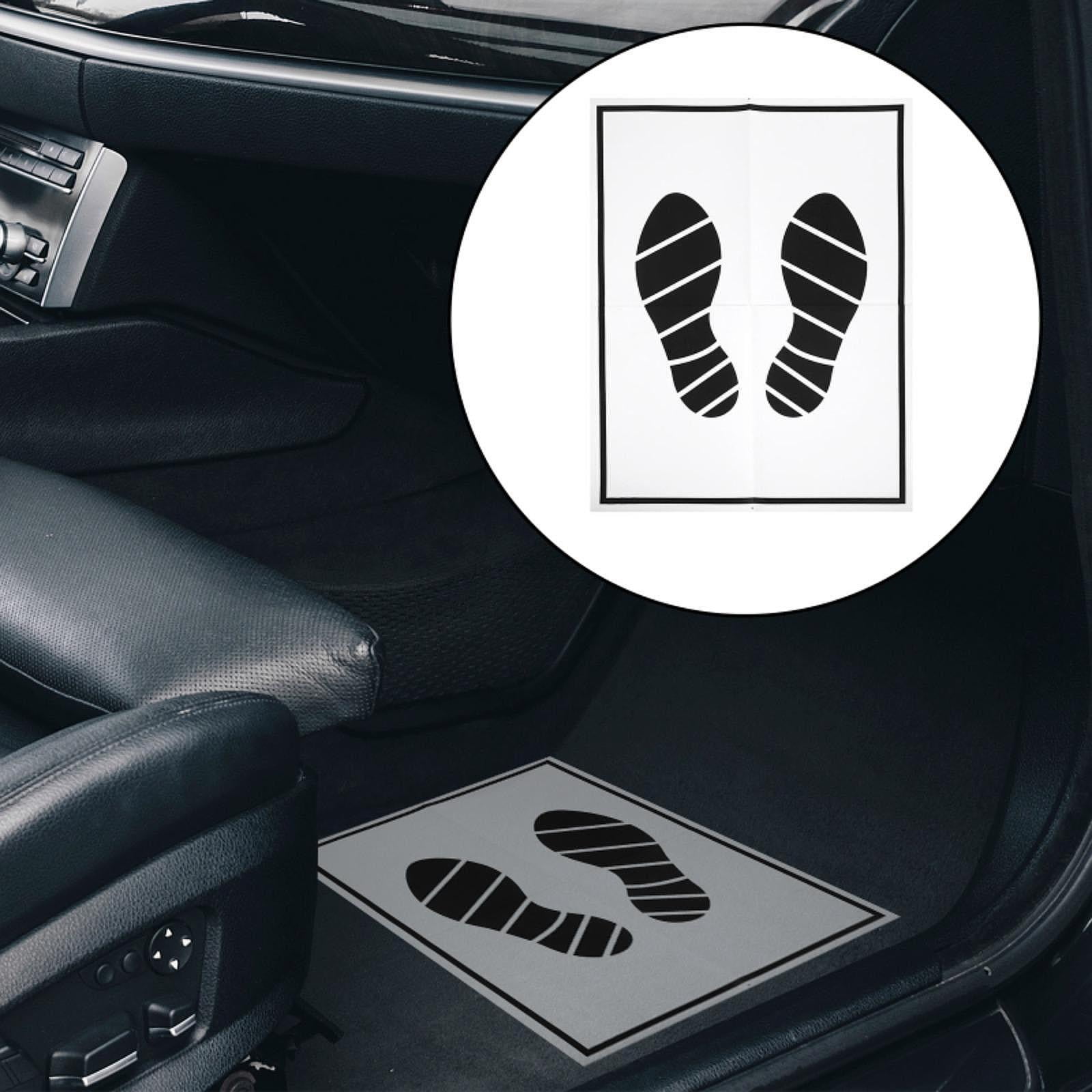 funtasica 25 Pieces Auto Foot Pads Disposable Auto Interior Accessories Portable Paper Vehicle Foot Pads for Car School