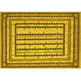thumbnail image 1 of Ahgly Company Machine Washable Indoor Rectangle Persian Yellow Traditional Area Rugs, 8' x 10', 1 of 4