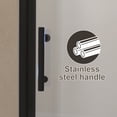 thumbnail image 5 of 28"W x 72" Pivot Shower Door,Half Frame Shower Door,1/4" Transparent Glass,Matte Black Aluminum Frame, 5 of 8