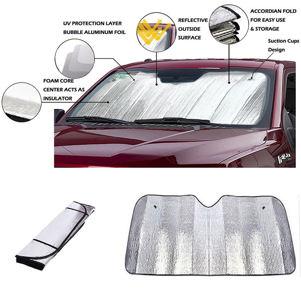 140*70 cm Car Front Rear Window Windshield Visor Two-sided Sun Shade Cover 