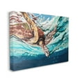 thumbnail image 3 of Stupell Industries Splashing Sea Turtle Diving Below Ocean Surface Painting Gallery Wrapped Canvas Print Wall Art, Design by Stacy Gresell, 3 of 5