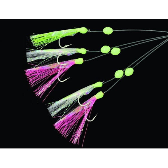 Mustad USR22 UP Sabiki Rig, FISH SKIN WITH MULTI COLOR FISH HAIR 1 Per Pack