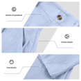 thumbnail image 7 of Ceisia Men Linen Long Sleeve Collar Shirt & Loose Pants Two Piece Breathable Daily Outfit Set Light Blue S Gift, 7 of 7
