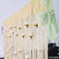thumbnail image 3 of Brixlen Rose Floral Tassel String Curtain, Boho Sheer Door Curtain, Light Filtering Decorative Window Panel for Bedroom Living Room Salon, 3 of 5