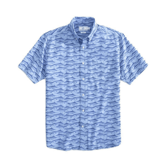 $110.00 southern tide men's swordfish short sleeve, Ocean Channel, Sm