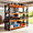 Black&Orange, variant on Welfiya 4-Tier Garage Storage Shelves,79"H Heavy Duty Garage Shelving Unit,Adjustable Industrial Metal Shelf System,4000lbs Capacity,Tool Organizer for Garage,Workshop,48"W x 20"D x 79"H,Black&Orange