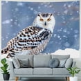 thumbnail image 4 of Orinice Owl Snow Blue Sky Tapestry Wall Hanging Unique Style Graphic Tapestries Home Wall Decor Art for Living Room Bedroom Apartment Farmhouse Dorm 4 Sizes Available 60x50inch, 4 of 6