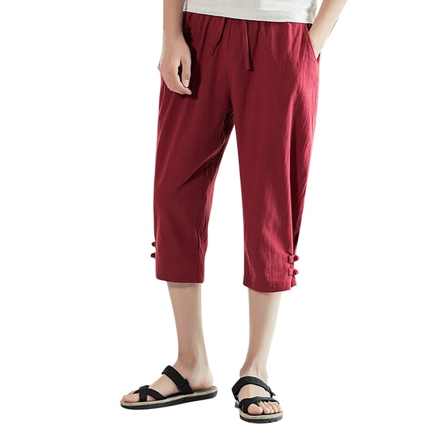 Ketyyh-chn99 Shorts de Course pour Hommes 2024 Été Maillots de Bain pour Hommes Shorts de Plage Classiques Coupe Décontractée avec Poche Rouge,G
