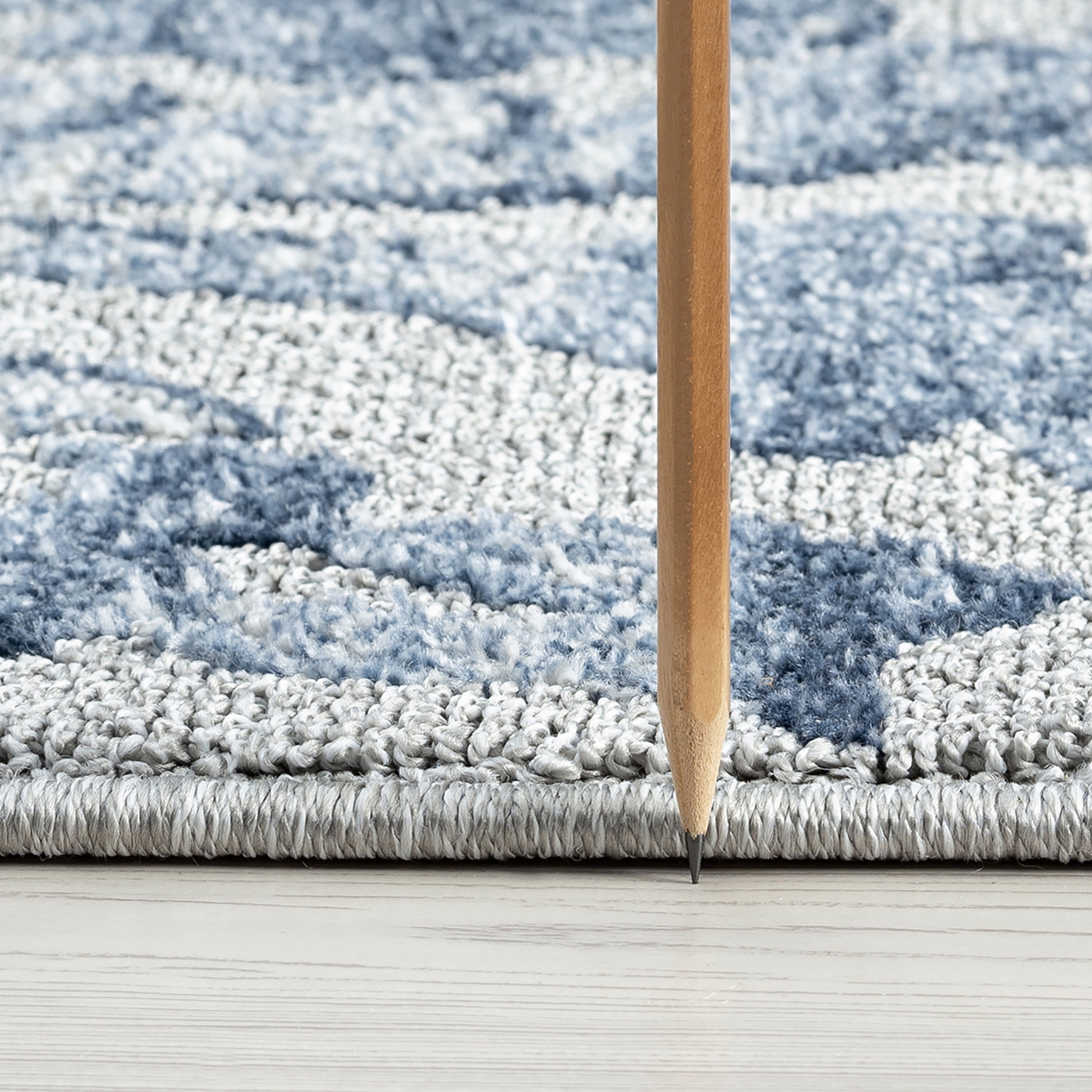Bliss Rugs Transitional Area Rug, Floral Indoor Rugs for Living Room, Dining Room, Bedroom | Blue, 5' x 8' (5'3''x7'3'')