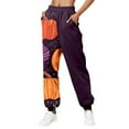 thumbnail image 2 of Rciityk Women's Casual Baggy Sweatpants Halloween Pumpkin Print Elastic High Waisted Joggers Pants with Pockets, 2 of 4
