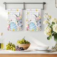 thumbnail image 3 of Easter Bunny Kitchen Towels Set of 2, Blue Easter Eggs Spring Floral Grey Plaid Absorbent Dish Towels for Kitchen, Microfiber Hand Towel, Quick Drying Tea Towel for Cleaning Decorative Dishcloths, 3 of 7