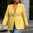 thumbnail image 6 of Lepsheexh Womens Blazers Dressy Casual Long Sleeve Solid Color Suit Jackets Classic Open Front Single Button Fall Winter Blazers, 6 of 7