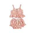 thumbnail image 1 of SUNSIOM Girl?s Printed 2Pcs Suit, Sleeveless Hem Tank Tops with Triangle Shorts, 1 of 9