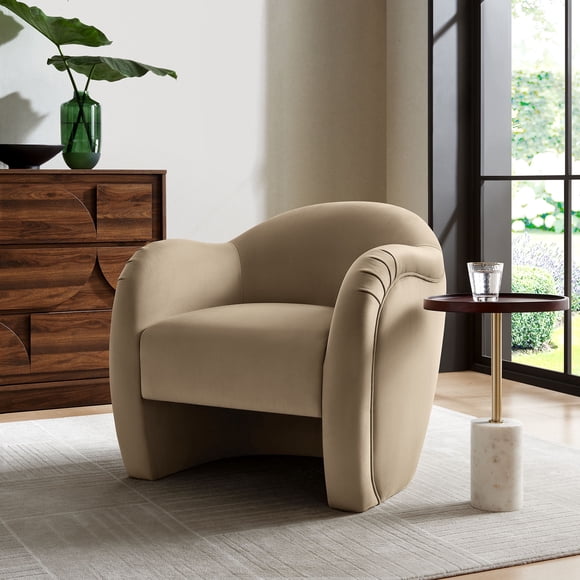 Modway Fauteuil d'Appoint en Velours de Performance Compose, Taupe