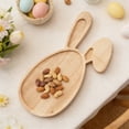 thumbnail image 3 of VMWMSSR Easter Cartoon Bunny Tray, Creative Bunny Egg-Shaped Wooden Serving Tray For Easter Eggs, Snacks Party Decor Khaki-30cm, 3 of 6