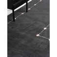 thumbnail image 3 of Rugsotic Carpets Hand Knotted Wool Area Rug 8'x10' Charcoal Geometric Rectangle Indoor Rug for Living Room, Bedroom Antimicrobial L00532, 3 of 5
