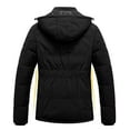 thumbnail image 2 of Chrisuno Women's Thick Winter Coats Hooded Short Warm Puffer Jackets Parka With Removable Hood Black 3XL, 2 of 5