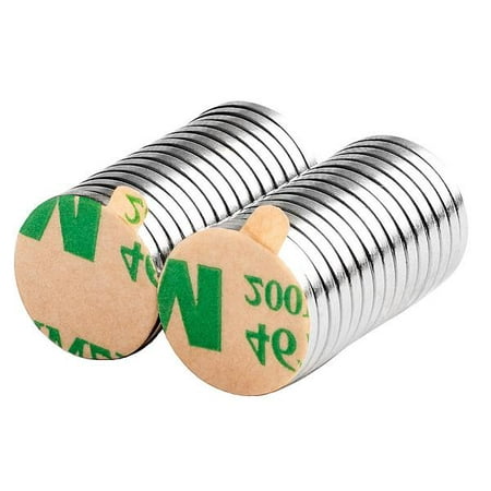 - totalElement 1/2 x 1/16 Inch Neodymium Rare Earth Craft Disc Magnets N48 with 3M Self-Adhesive (30 pack)