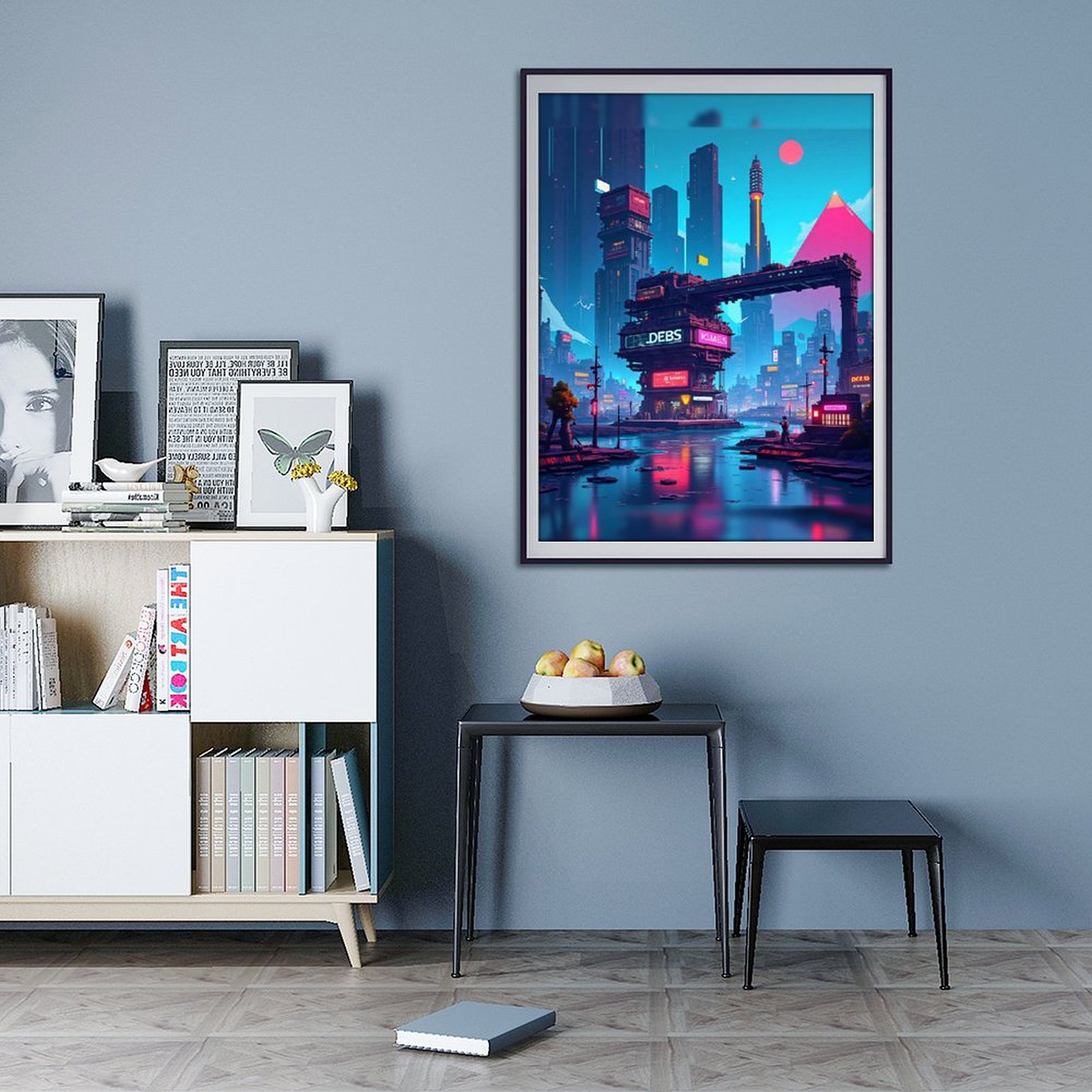 Diamond Art Kits for Adults - Cyberpunk Cityscape Print No.31 5D Frameless Dimond Painting Kit for Adults Beginner, Round Diamond Kits for Home Wall Decor, Gift for Women