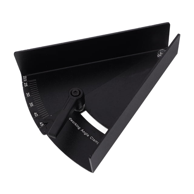 IDEANATEGRATE Ángulo Clamp Para Carpintería En Aluminio Negro Ajustable Para Esquinas En Casa
