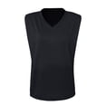 thumbnail image 4 of HUANBAI Ladies Solid Sleeveless V Neck T Shirt With Shoulder Pad Loose Vest Cotton Tank Top, 4 of 4
