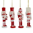 thumbnail image 4 of Northlight Nutcracker Soldiers Wooden Christmas Ornaments - 5" - Red and White - Set of 4, 4 of 9