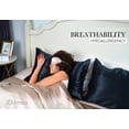 thumbnail image 3 of Funda De Almohada 100% Seda Morera Para Cabello Y Piel 22 Momme Funda De Almohada De Seda Natural Pura Ambos Lados Con Funda De Almohada Con Cremallera Para Mujeres Mamá Hombres (Azul Marino Estándar, 3 of 8