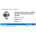 thumbnail image 2 of Front Wheel Hub Assembly - Compatible with 1999 - 2000 Chevy Silverado 2500 RWD, 2 of 2