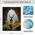 thumbnail image 3 of Diamond Art Kit for Adults, Cave Antlered Sunset Wilderness Scene Diamond Painting for Adults Beginners, 5D DIY Diamond Art Painting Kits, Colorful Diamond Painting Craft for Home Decor 12x16, 3 of 7
