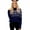 Blue, variant on Musuos Women's Christmas Snowflake Knitted Sweater Long Sleeve High-neck Print Christmas Pullover Knitwear