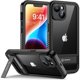 thumbnail image 1 of wonima11 Lanhiem for iPhone 14 Case with Kickstand, IP68 Waterproof Dustproof Built-in Screen Protector, Full Body Shockproof Protective Front and Back Cover for iPhone 14, 6.1 Inch (Black), 1 of 1
