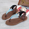 thumbnail image 3 of Sandalias de mujer, zapatos frescos de verano, zapatos de playa, sandalias de pellizco de estilo romano de tacón plano Wmkox8yii shjk2009, 3 of 9