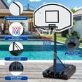 thumbnail image 4 of Swimming Pool Basketball Hoop for Indoor & Outdoor, Portable Poolside Basketball Hoop with Adjustable Height, Pool Toys Game  Basketball System Goal Stand for Boys  Girls Kids Adults, Black + White, 4 of 9