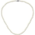 thumbnail image 4 of Sterling Silver Rhodium 5-6mm White Fw Cultured Pearl Necklace Made In Canada qh4769-20, 4 of 5