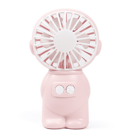 

Hand Held Fan Portable Handheld USB Rechargeable Fans Battery Operated Electric Powered Mini Fan for Home Office Ceiling Travel Ceiling Astronaut FY040 Pink