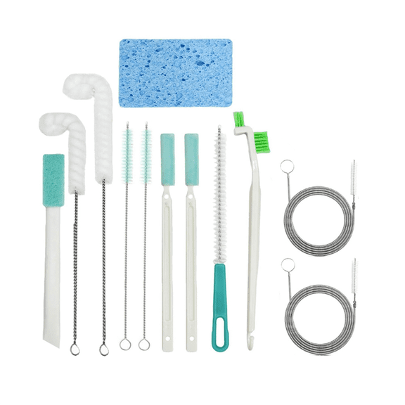 Ice Maker Cleaner Brush Sets, 12 Pcs Machine Tools Kits with Crevice Cleaning and Scrub Sponge